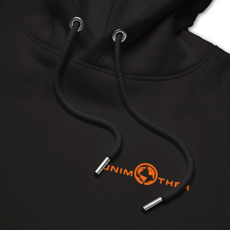 Negro Unimother Sudadera con capucha unisex 85% algodón orgánico 15% poliéster reciclado