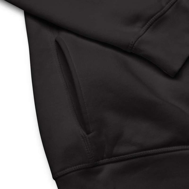 Negro Unimother Sudadera con capucha unisex 85% algodón orgánico 15% poliéster reciclado