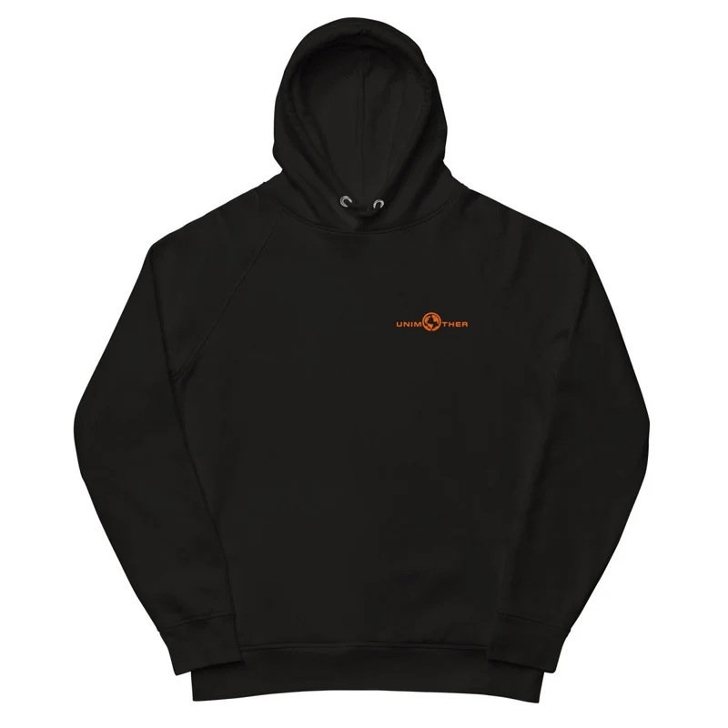 Negro Unimother Sudadera con capucha unisex 85% algodón orgánico 15% poliéster reciclado