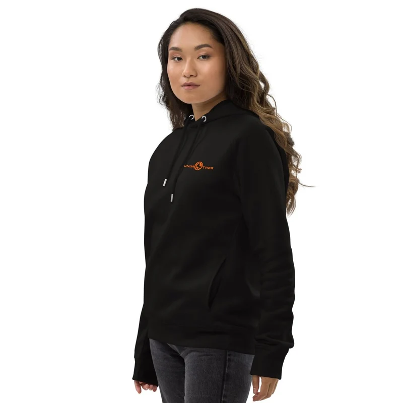 Negro Unimother Sudadera con capucha unisex 85% algodón orgánico 15% poliéster reciclado