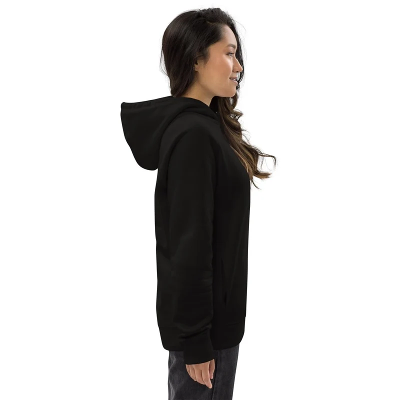 Negro Unimother Sudadera con capucha unisex 85% algodón orgánico 15% poliéster reciclado