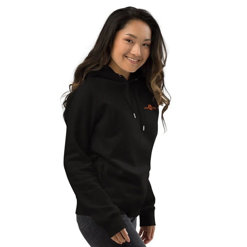 Negro Unimother Sudadera con capucha unisex 85% algodón orgánico 15% poliéster reciclado