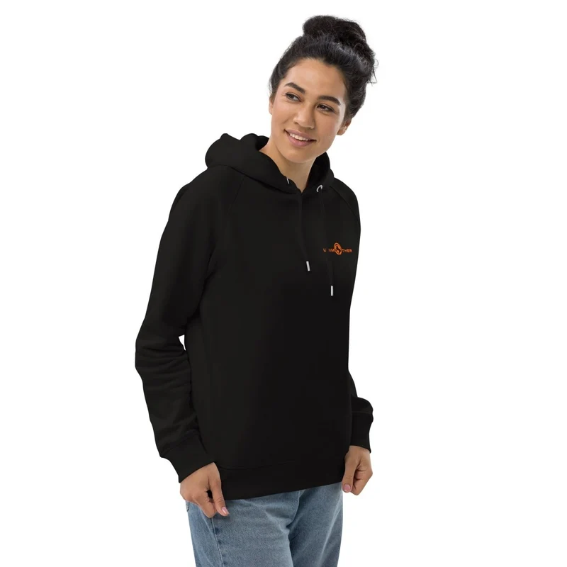 Negro Unimother Sudadera con capucha unisex 85% algodón orgánico 15% poliéster reciclado