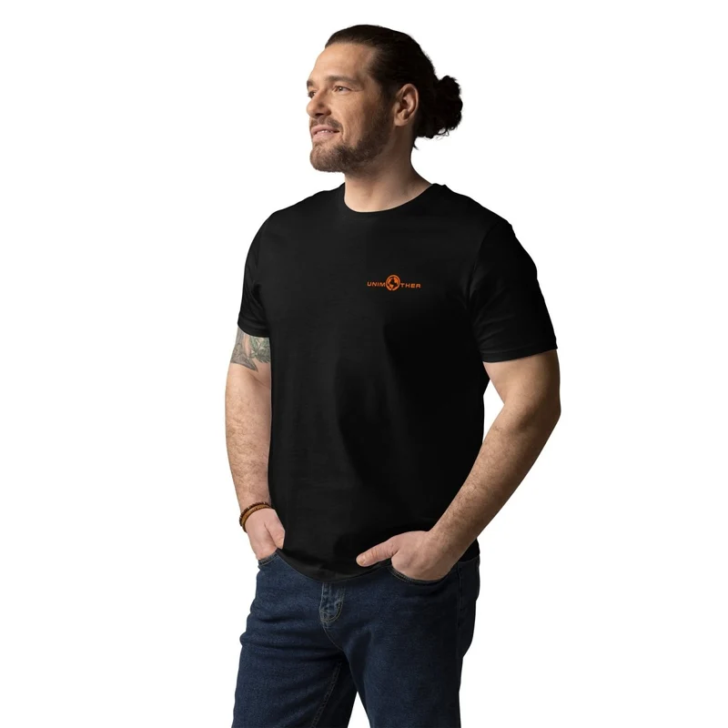Negro Unimother Camiseta 100% Algodón Orgánico Unisex