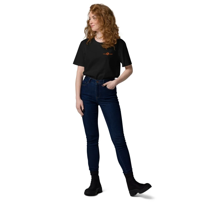 Negro Unimother Camiseta 100% Algodón Orgánico Unisex