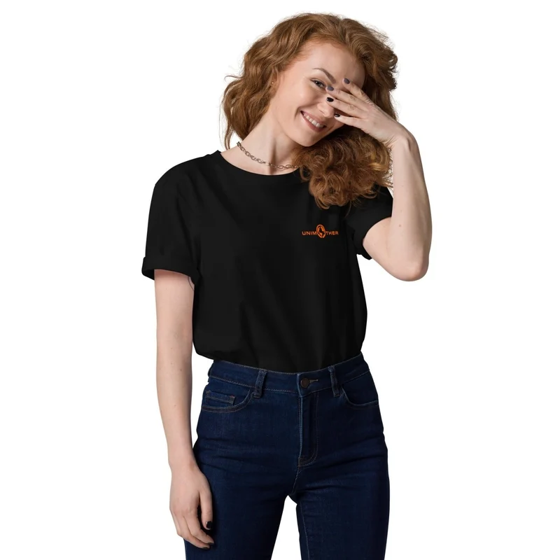 Negro Unimother Camiseta 100% Algodón Orgánico Unisex