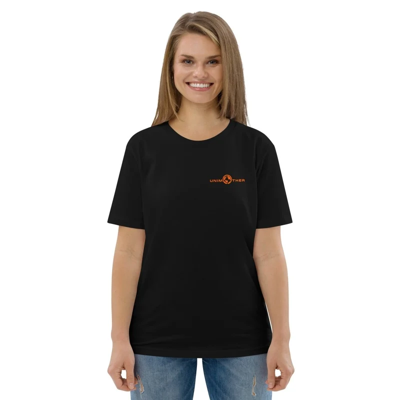 Negro Unimother Camiseta 100% Algodón Orgánico Unisex