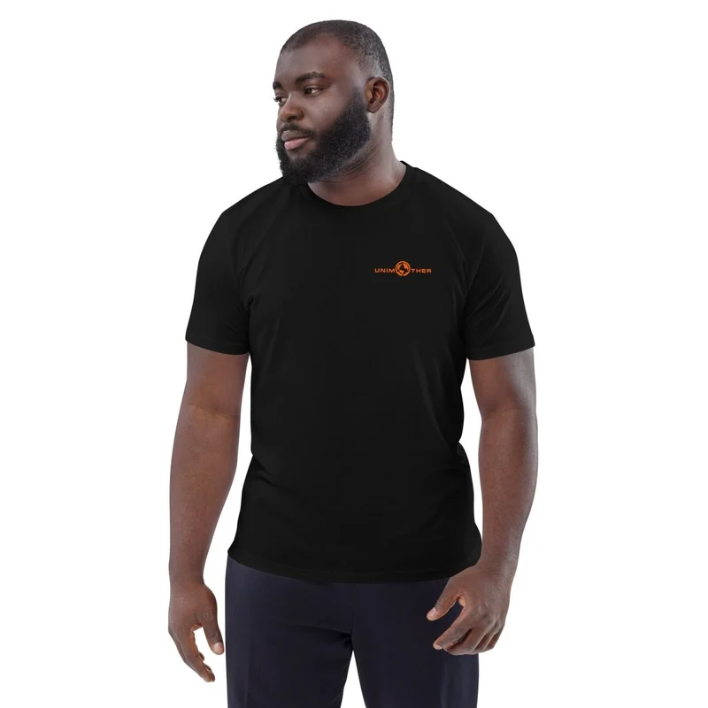 Negro Unimother Camiseta 100% Algodón Orgánico Unisex