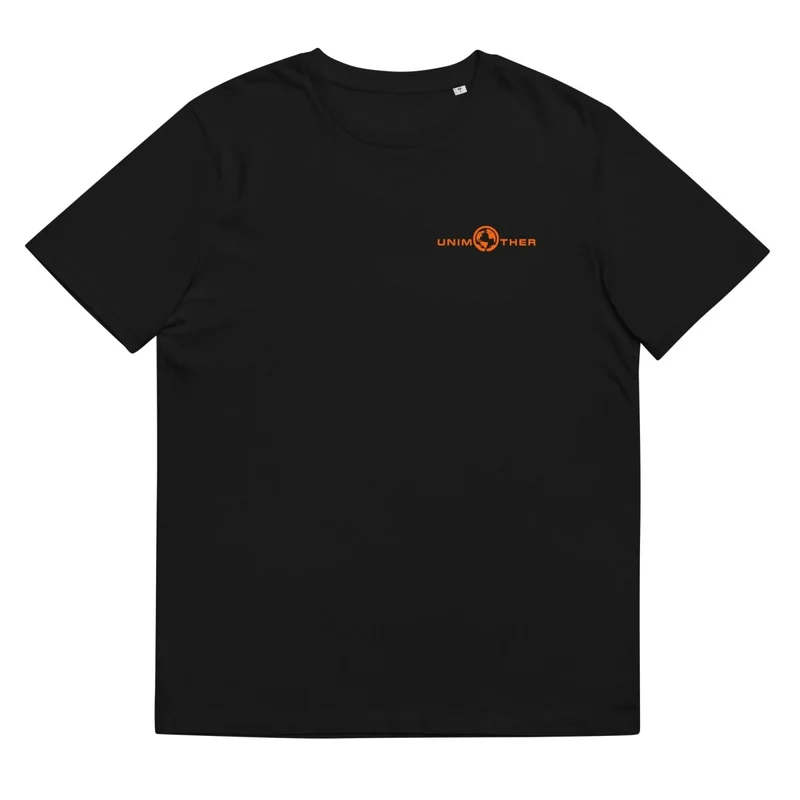 Negro Unimother Camiseta 100% Algodón Orgánico Unisex