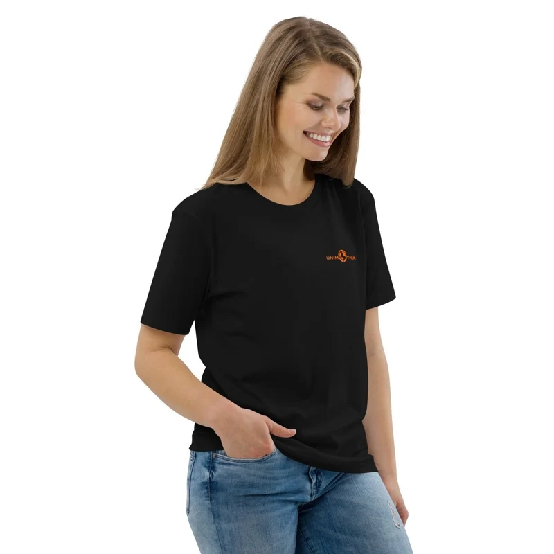 Negro Unimother Camiseta 100% Algodón Orgánico Unisex