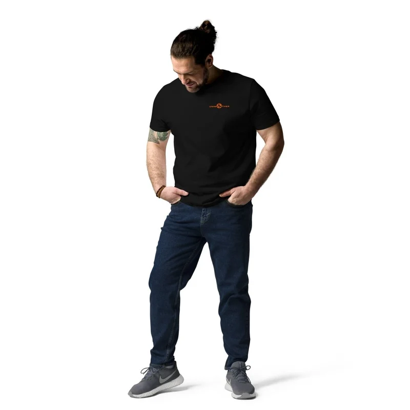 Negro Unimother Camiseta 100% Algodón Orgánico Unisex