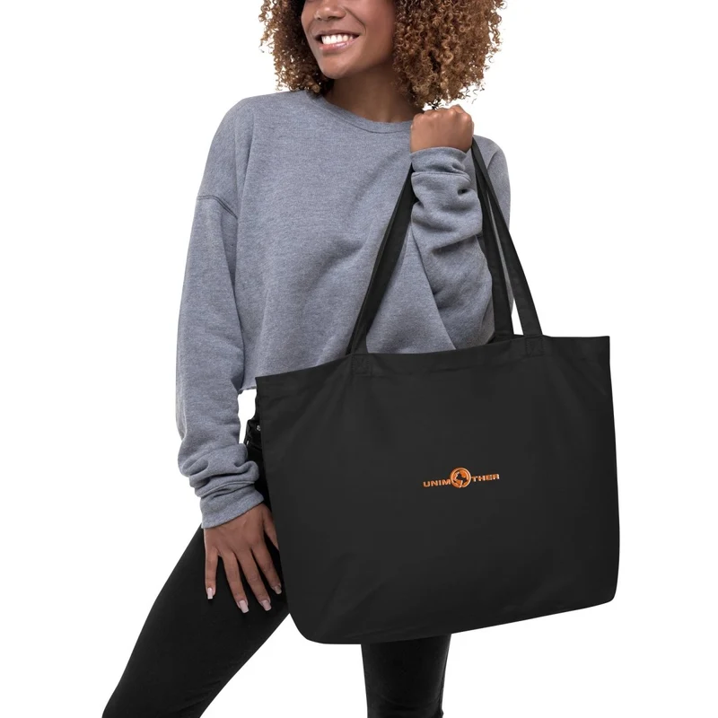 Negro Unimother Bolso Tote Grande 100% Algodón Orgánico