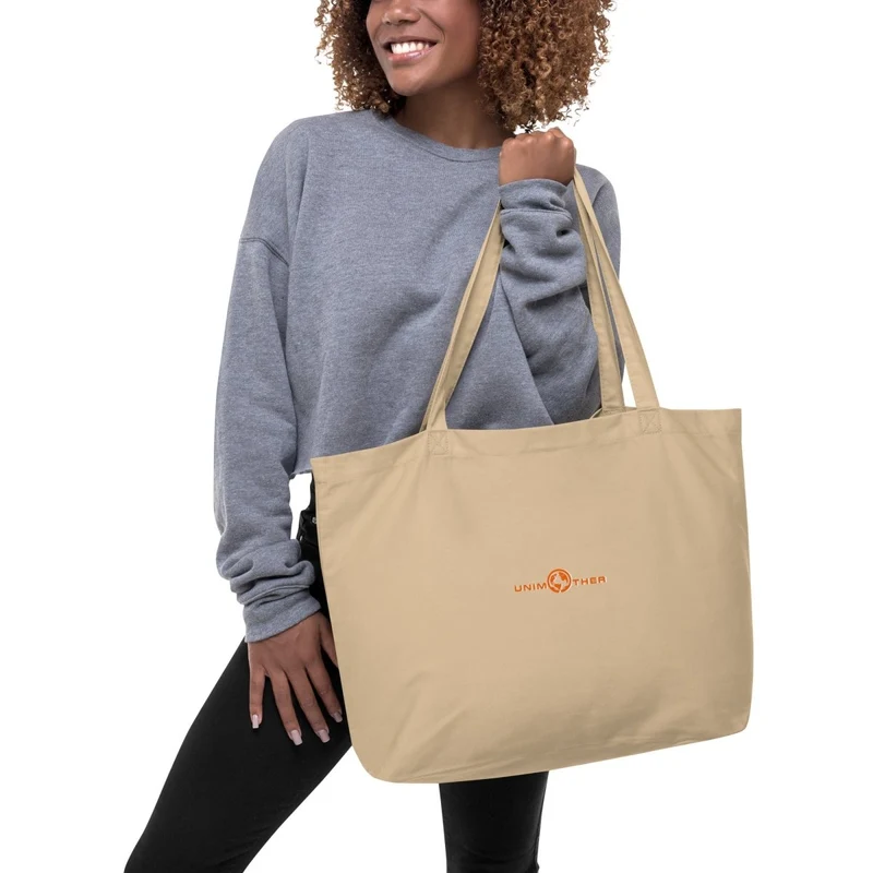 Negro Unimother Bolso Tote Grande 100% Algodón Orgánico