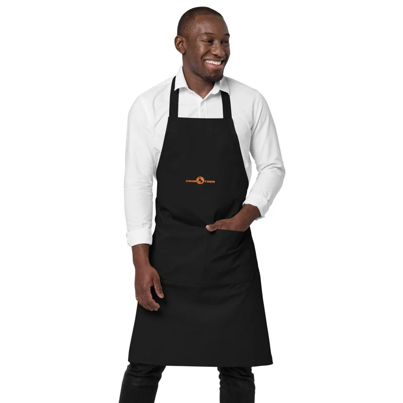 Negro Unimother Delantal 100% Algodón Orgánico