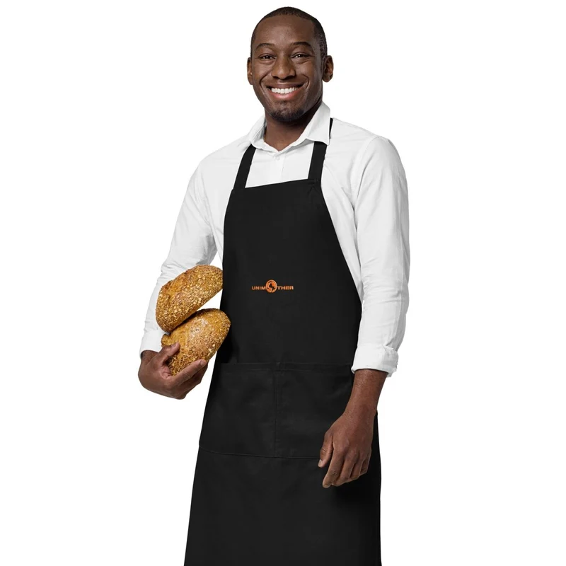 Negro Unimother Delantal 100% Algodón Orgánico