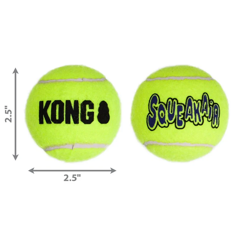 KONG SqueakAir Ball M — Pelota de Fetch con Chirriador para Perros