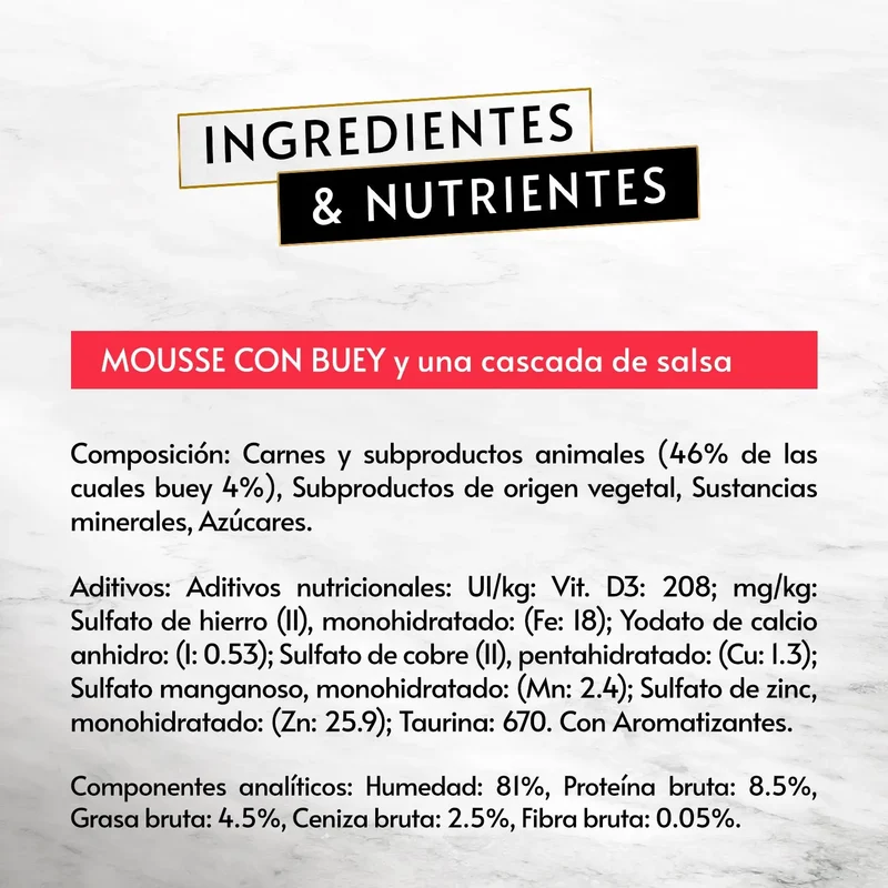 Purina Gourmet Revelations Mousse Buey Pack 4x57 g