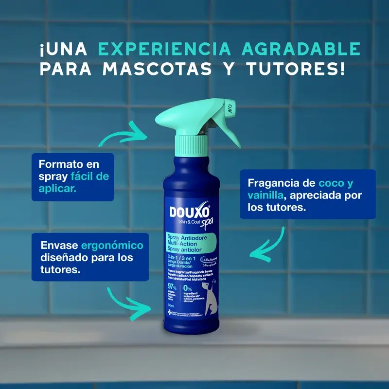 Douxo Skin & Coat Spa Spray Multiacción Antiolor Para Perros, 340 ml