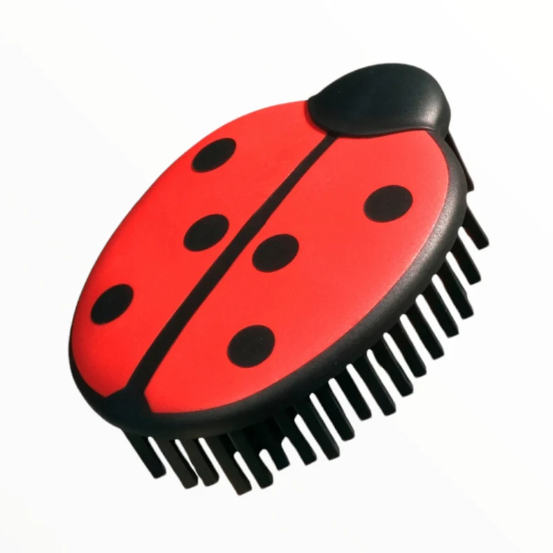 Cepillo Mariquita de Silicona para Mascotas y Ropa — Hunter