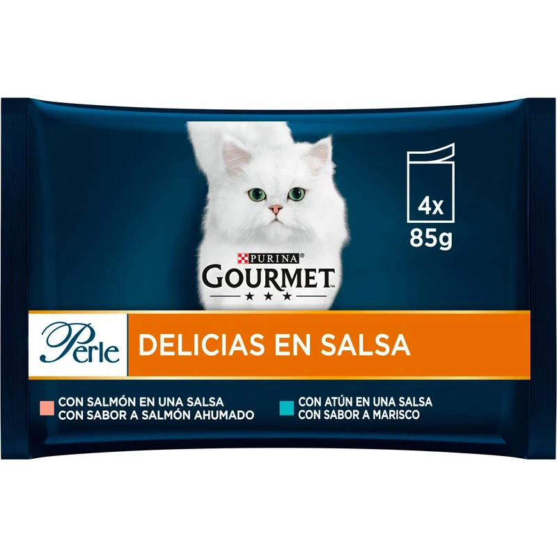 Gourmet Perle Delicias En Salsa Salmón Atún Pack 4X85 g