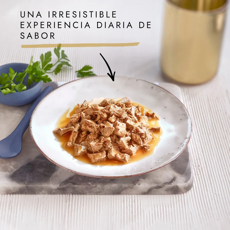 Gourmet Perle Delicias En Salsa Pollo Buey Pack 4x85 g