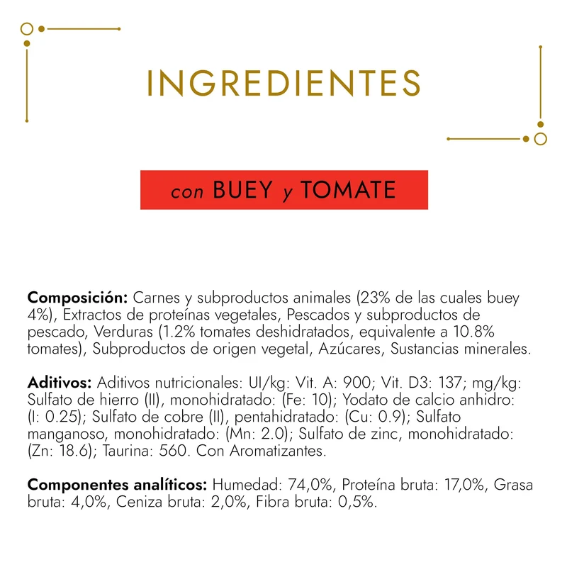 Gourmet Gold Tartalette Buey y Tomate 85 g
