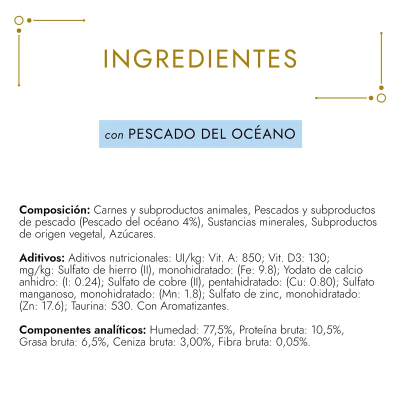 Gourmet Gold Mousse Pescado Océano Pack 12x85 g