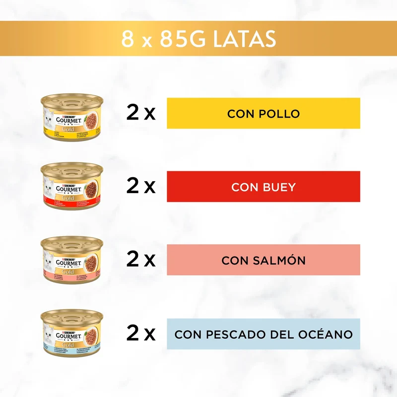 Gourmet Gold Delicias Suculentas Surtido Pack 8X85 g