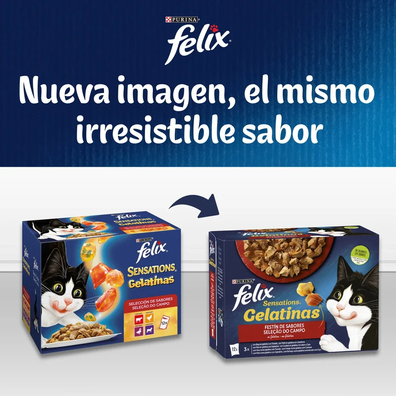 Felix Sensations Pescados Gelatina Pack 12X85 g