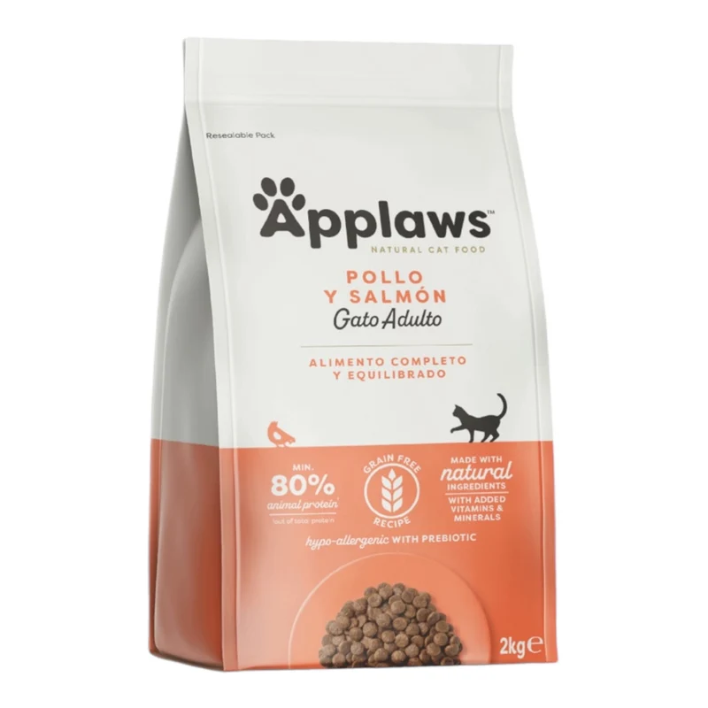 Applaws Pienso Pollo con Salmón — Pienso Natural para Gatos Adultos Sin Cereales