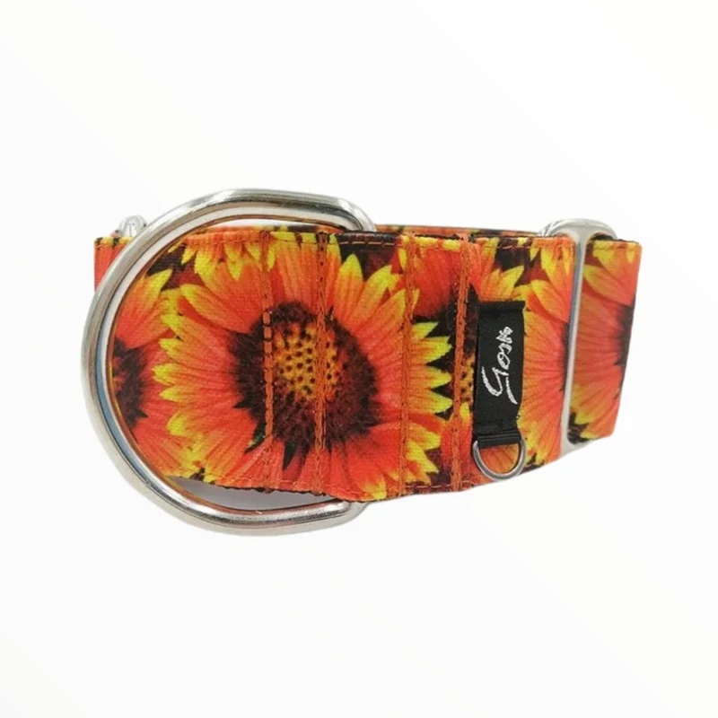 Gosk Collar Martingale Girasoles — Collar Antiescape para Perros