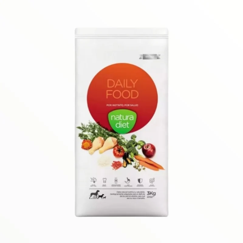 Natura Diet Daily Food para Perros Adultos — Pienso de Mantenimiento con Pollo y Arroz
