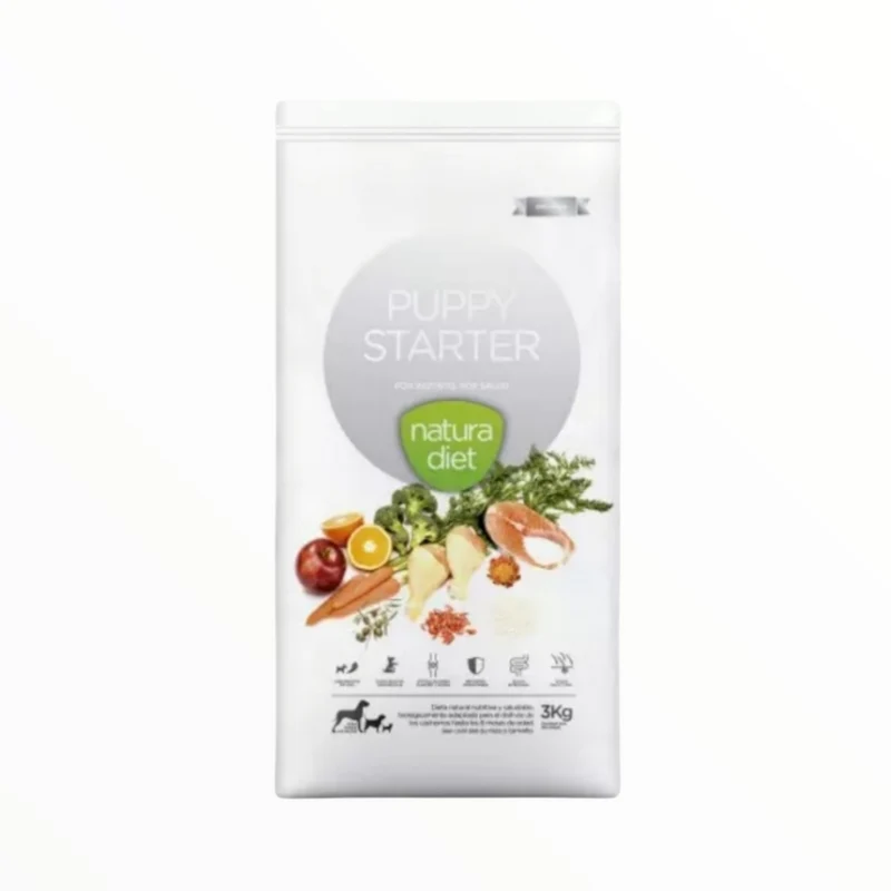 Natura Diet Puppy Starter para Cachorros en Destete — Pienso con Pollo y Salmón