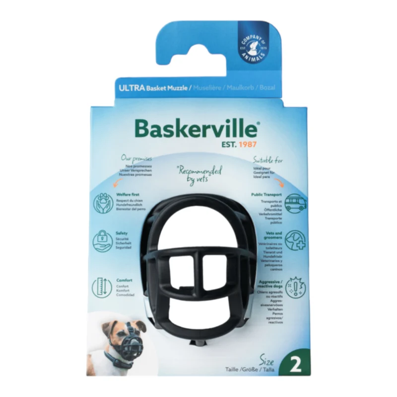 Baskerville Bozal de Silicona para Perros — Bozal de Seguridad Cómodo