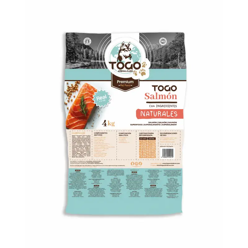 Togo Pienso Salmon Natural Hipoaltergénico, 4 kg