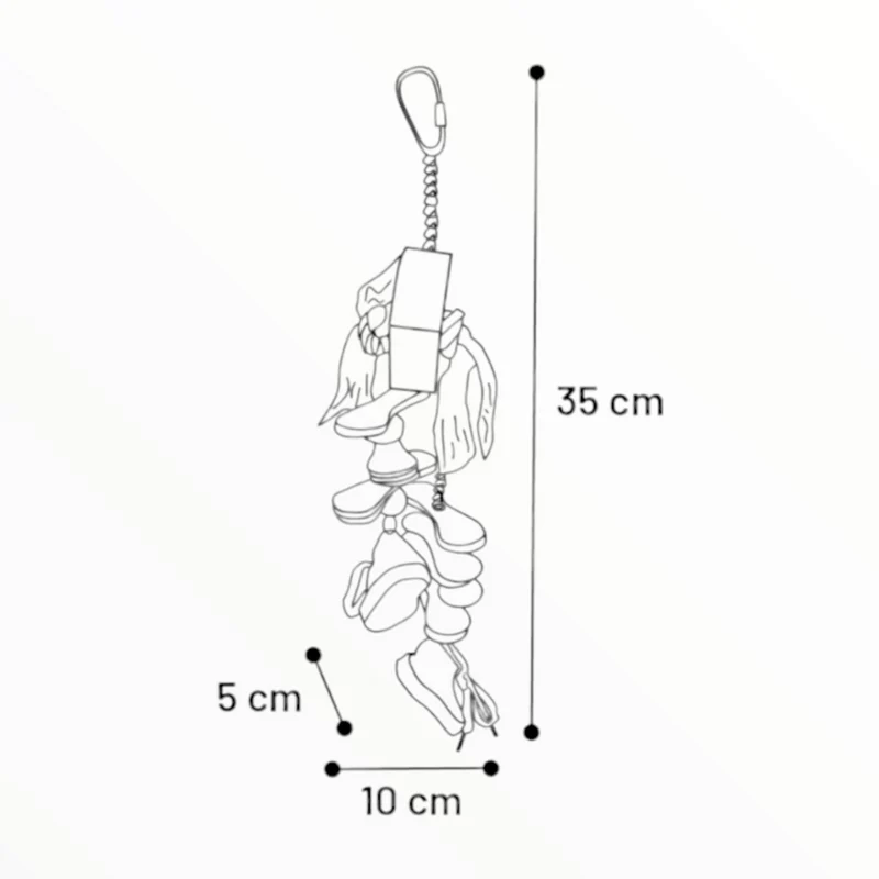Colgante de Lufa con Tennis para Pájaros — Juguete Natural