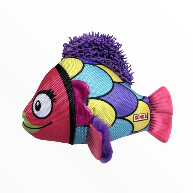 KONG Reefz — Peluche Resistente con Múltiples Texturas y Chirriador para Perros
