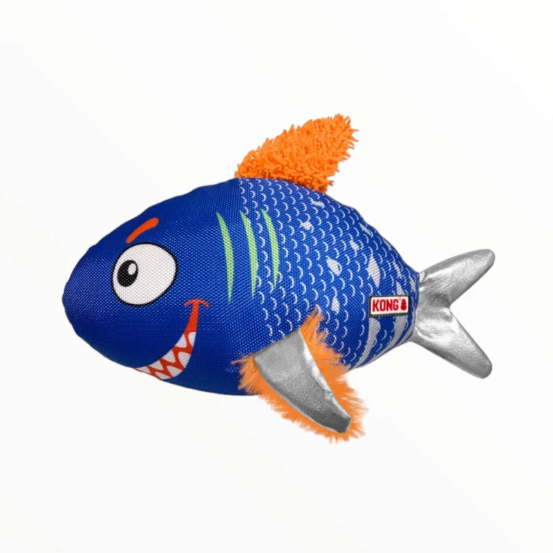 KONG Reefz — Peluche Resistente con Múltiples Texturas y Chirriador para Perros