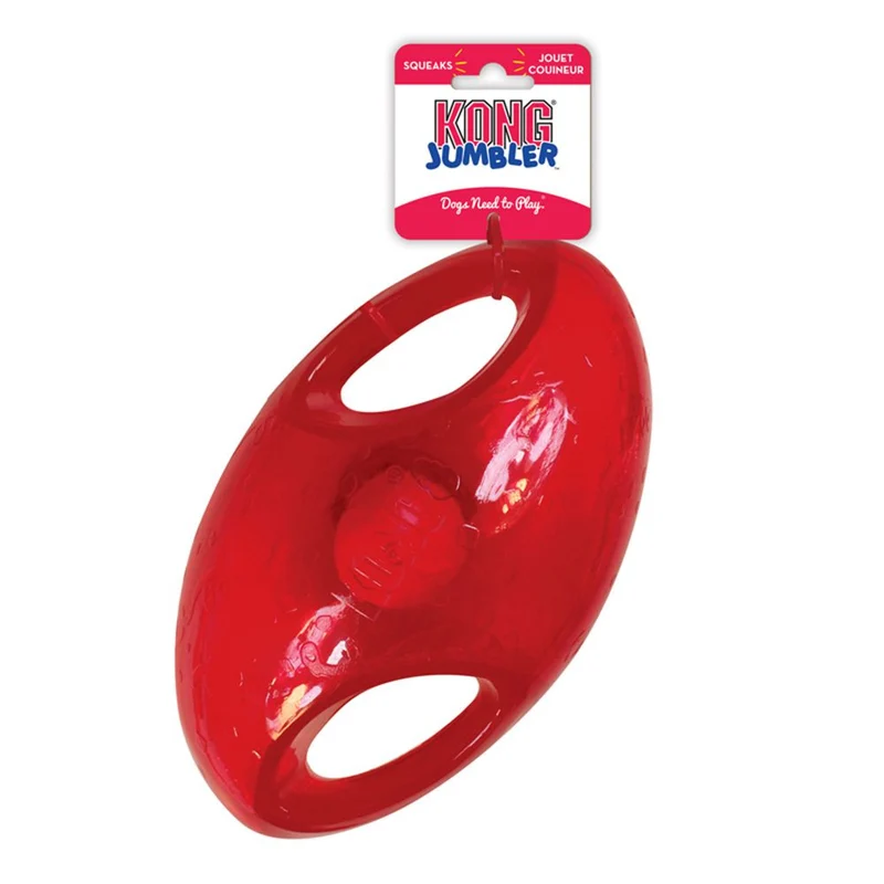 KONG Jumbler Football — Balón Interactivo dos en uno para Perros