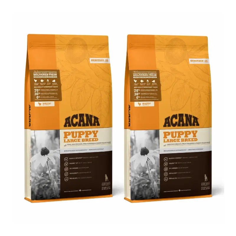 Acana Canine Puppy Heritage Razas Grandes 17Kg pienso para perros pack 2