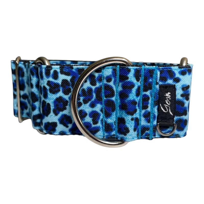 Gosk Collar Martingale Animal Print Azul — Collar Antiescape para Perros
