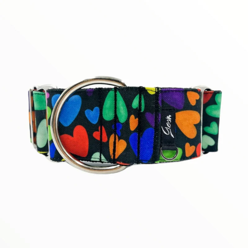 Gosk Collar Martingale Colorfull Negro — Collar Antiescape para Perros