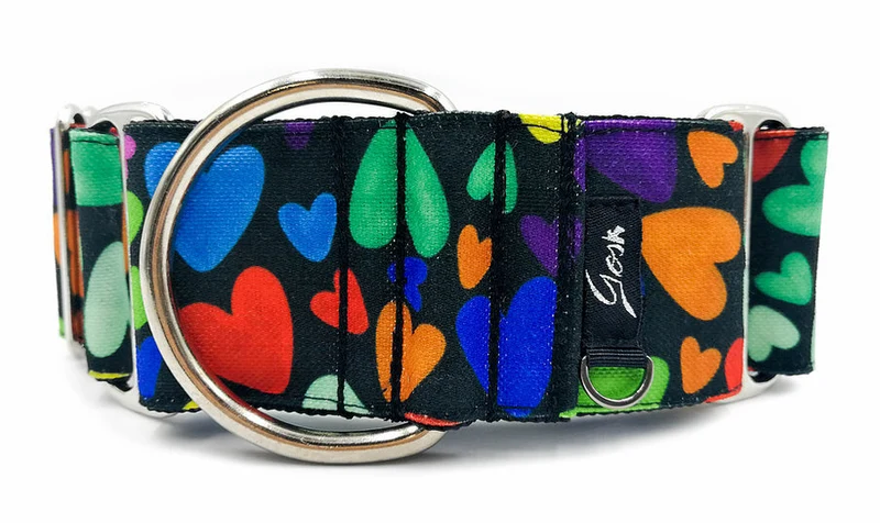 Gosk Collar Martingale Colorfull Negro — Collar Antiescape para Perros