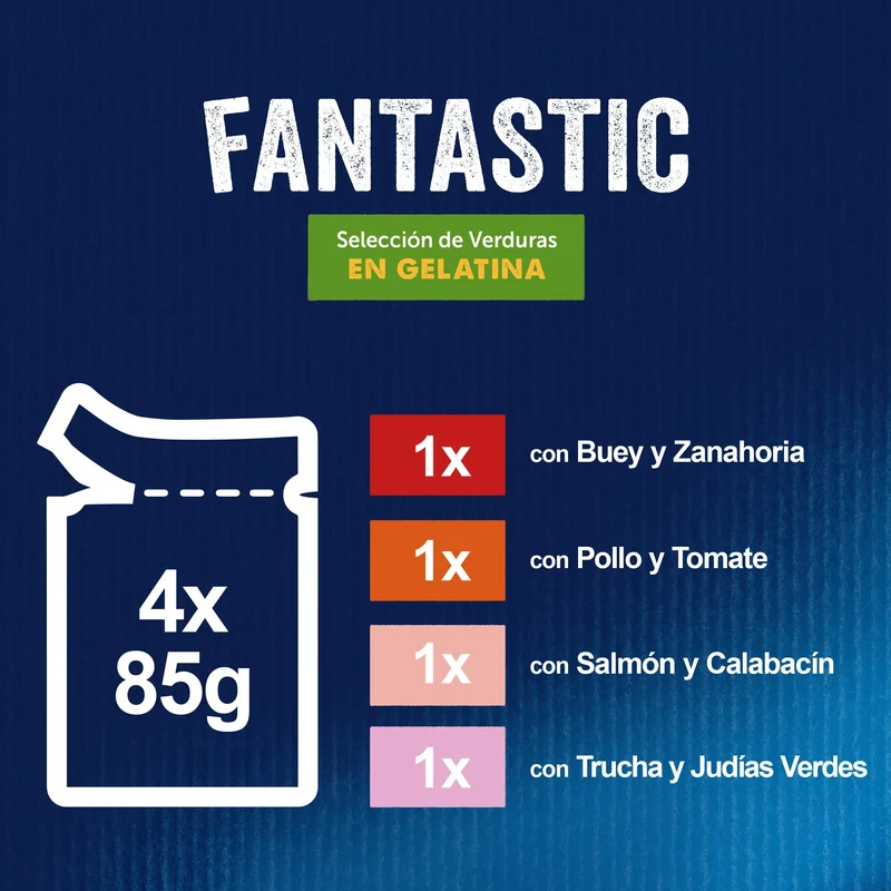 Felix Fantastic Surtido Verduras Pack 4X85 g