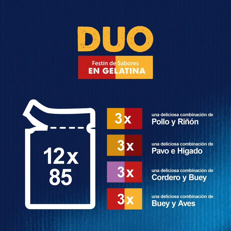 Felix Duo Carnes En Gelatina Pack 12X85 g