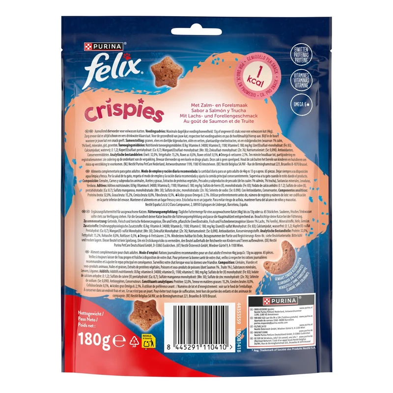 Felix Crispies Salmón y Trucha 180 g