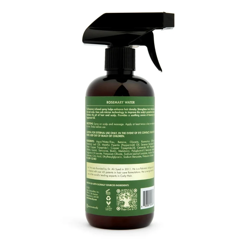 As I Am Rosemary Water Spray 475ml