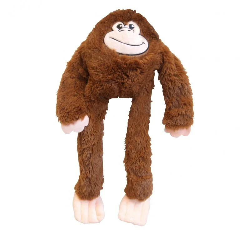 Mono Peluche Mizaru Grande para Perros — Juguete con Cuerda y Chirriador