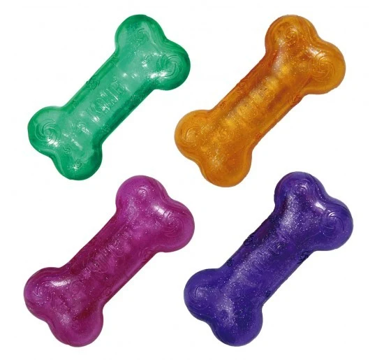 KONG Crackle Hueso — Juguete Peluche con Sonido Crujiente para Perros