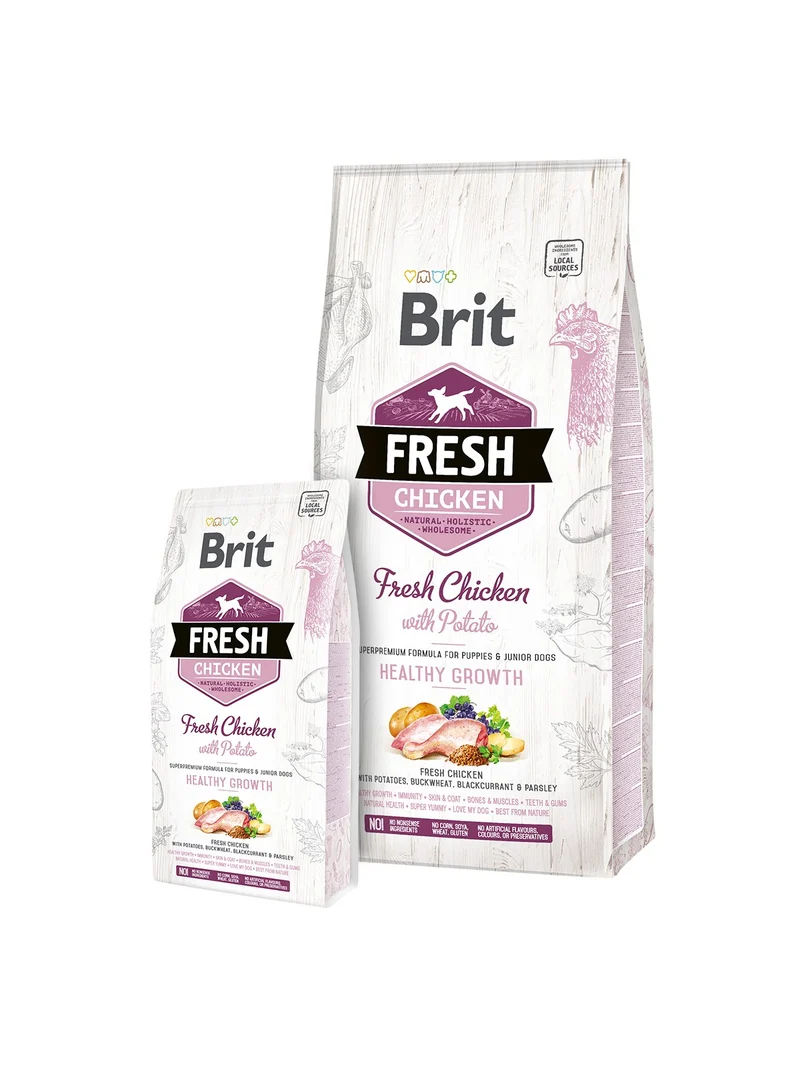 Brit Fresh Puppy Pollo y Patata Healthy Growth para Perros